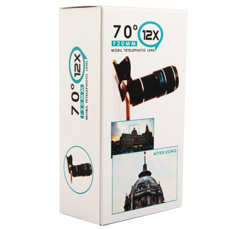 Universal 12X Zoom Optical Zoom Telescope Lens with Clip - Telescope & Microscope by PMC TechLife | Online Shopping South Africa | PMC TechLife