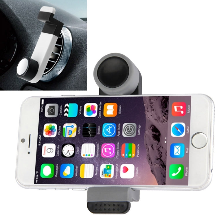 Portable Air Vent Car Mount Holder, For iPhone, Galaxy, Sony, Lenovo, HTC, Huawei, and other Smartphones (Black + Grey) - Car Holders by PMC TechLife | Online Shopping South Africa | PMC TechLife