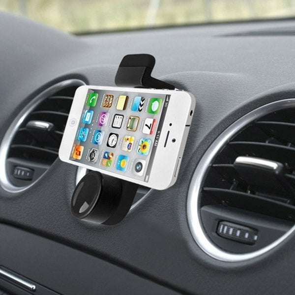 Portable Air Vent Car Mount Holder, For iPhone, Galaxy, Sony, Lenovo, HTC, Huawei, and other Smartphones (Black + Grey) - Car Holders by PMC TechLife | Online Shopping South Africa | PMC TechLife