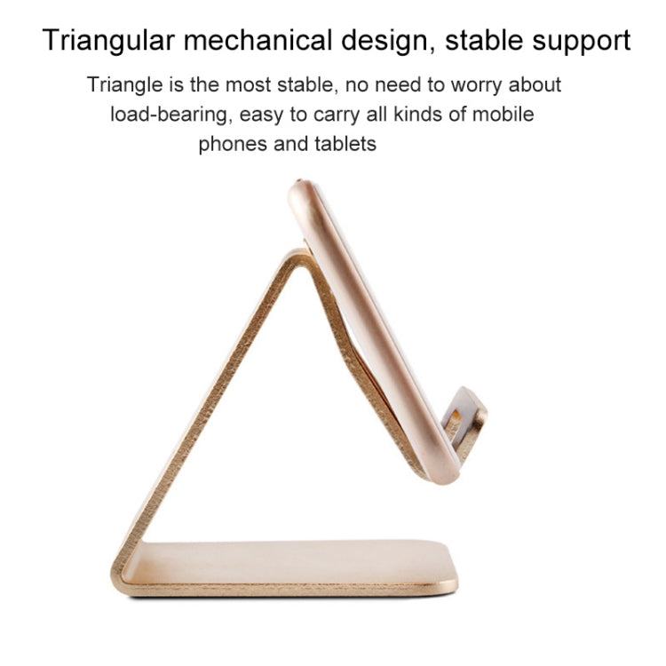Aluminum Stand Desktop Holder for iPad, iPhone, Galaxy, Huawei, Xiaomi, HTC, Sony, and other Mobile Phones or Tablets(Gold) - Desktop Holder by PMC TechLife | Online Shopping South Africa | PMC TechLife