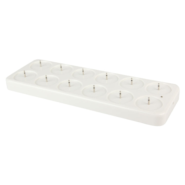 12 PCS  Flameless LED Tealight Flicker Candle Light, Rechargeable Home Decoration Light with Charging Board - Holiday Lights by PMC TechLife | Online Shopping South Africa | PMC TechLife