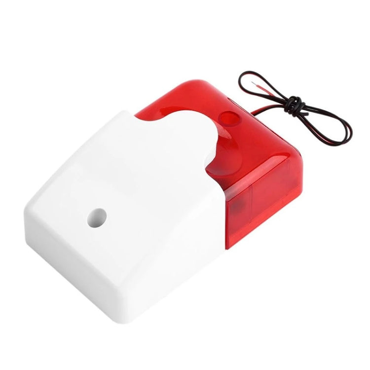 Mini Wired Red Strobe Siren for Burglar Security Alarm(White) - Infrared Detector by PMC TechLife | Online Shopping South Africa | PMC TechLife | Buy Now Pay Later Mobicred