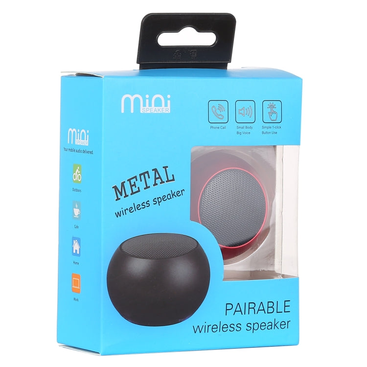 Mini Metal Wireless Bluetooth Speaker,  Hands-free, LED Indicator(Red) - Desktop Speaker by PMC TechLife | Online Shopping South Africa | PMC TechLife