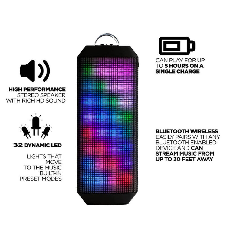 YM-339 2 x 5W Bluetooth Speaker with LED Lights, Support TF Card - Desktop Speaker by PMC TechLife | Online Shopping South Africa | PMC TechLife