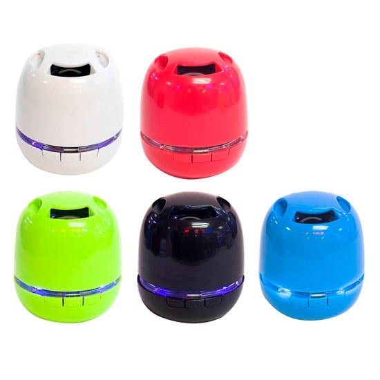 T6 Egg Style Mini Portable LED Light Bluetooth Stereo Speaker, Support TF Card / Handfree Function, For iPhone, Galaxy, Sony, Lenovo, HTC, Huawei, Google, LG, Xiaomi, other Smartphones and all Bluetooth Devices(Red) - Desktop Speaker by PMC TechLife | Online Shopping South Africa | PMC TechLife
