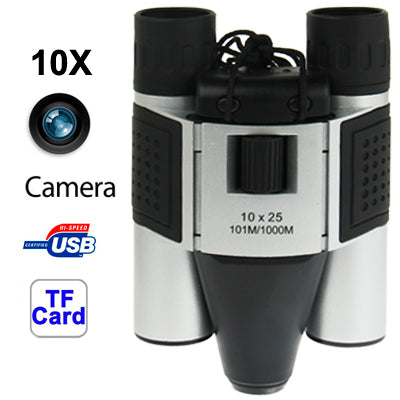 10��25mm 5 in 1 (Binocular Camera + Video Camera + Digital Camera + PC Cam + TF Card Reader) Digital Camera Binoculars,  Field of View: 101m/1000m, Size: 135 �� 100 �� 24mm - free shipping - PMC TechLife - Order now!