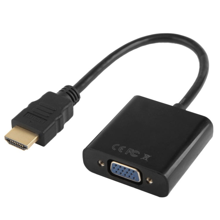 24cm Full HD 1080P HDMI to VGA + Audio Output Cable for Computer / DVD / Digital Set-top Box / Laptop / Mobile Phone / Media Player(Black) - Cable by PMC TechLife | Online Shopping South Africa | PMC TechLife