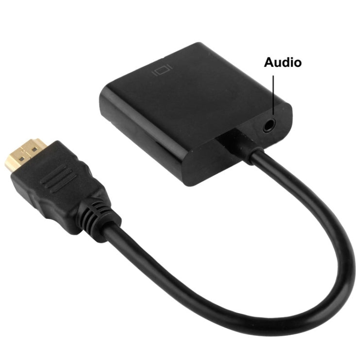 24cm Full HD 1080P HDMI to VGA + Audio Output Cable for Computer / DVD / Digital Set-top Box / Laptop / Mobile Phone / Media Player(Black) - Cable by PMC TechLife | Online Shopping South Africa | PMC TechLife