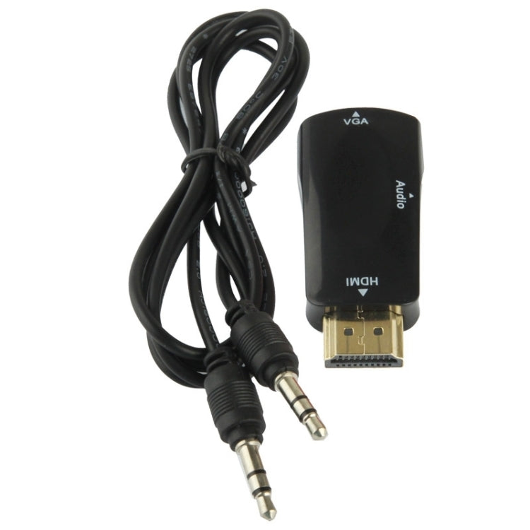 Full HD 1080P HDMI to VGA and Audio Adapter for HDTV / Monitor / Projector(Black) - Adapter by PMC TechLife | Online Shopping South Africa | PMC TechLife