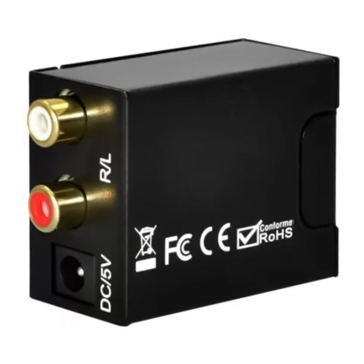 Analog RCA to Digital Optical Coaxial Toslink Audio Converter(Black) - RCA Adapter by PMC TechLife | Online Shopping South Africa | PMC TechLife