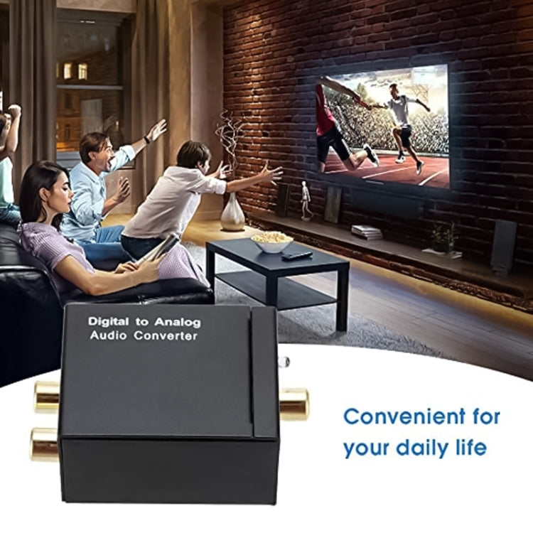 Analog RCA to Digital Optical Coaxial Toslink Audio Converter(Black) - RCA Adapter by PMC TechLife | Online Shopping South Africa | PMC TechLife