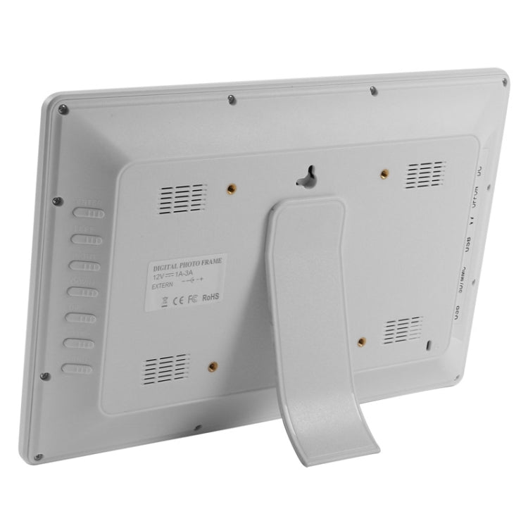 12 inch LED Display Multi-media Digital Photo Frame with Holder & Music & Movie Player, Support USB / SD / Micro SD / MMC / MS / XD Card Input(White) - free shipping - PMC TechLife - Order now!