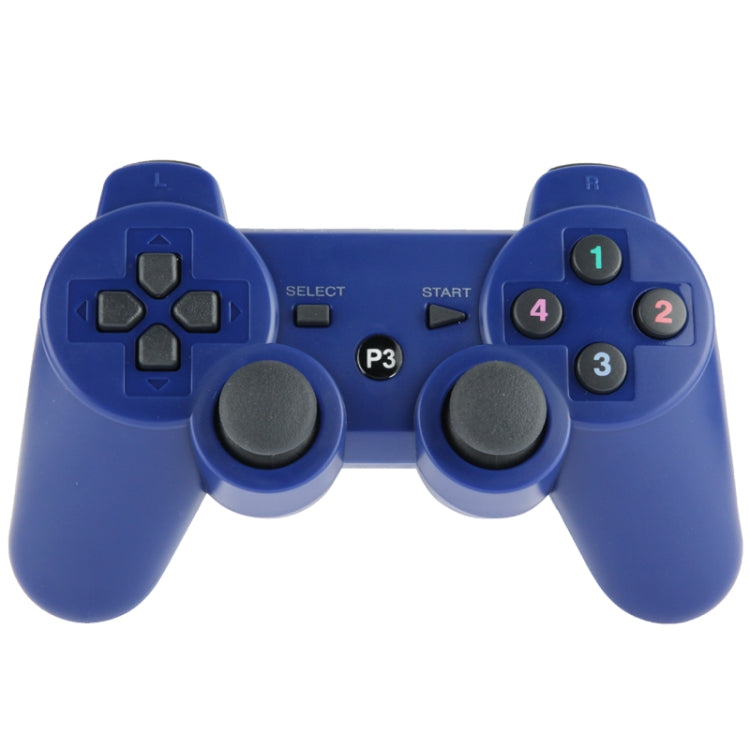 Double Shock III Wireless Controller, Manette Sans Fil Double Shock III for Sony PS3, Has Vibration Action(with logo)(Blue) - Gamepads by PMC TechLife | Online Shopping South Africa | PMC TechLife