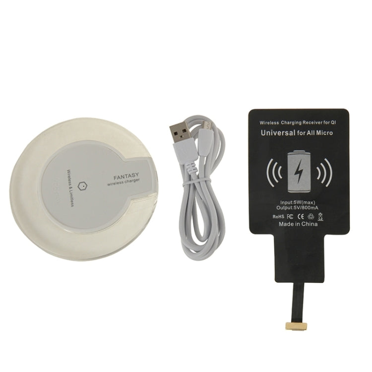 FANTASY Wireless Charger & Wireless Charging Receiver, For Galaxy Note Edge / N915V / N915P / N915T / N915A(White) - free shipping - PMC TechLife - Order now!