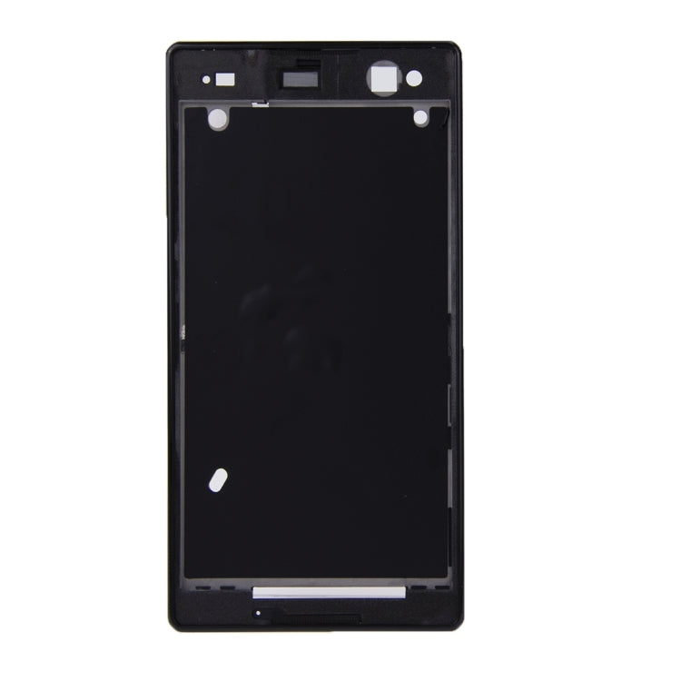 Front Housing  with Adhesive for Sony Xperia C3(Black) - Frame Bezel Plate by PMC TechLife | Online Shopping South Africa | PMC TechLife