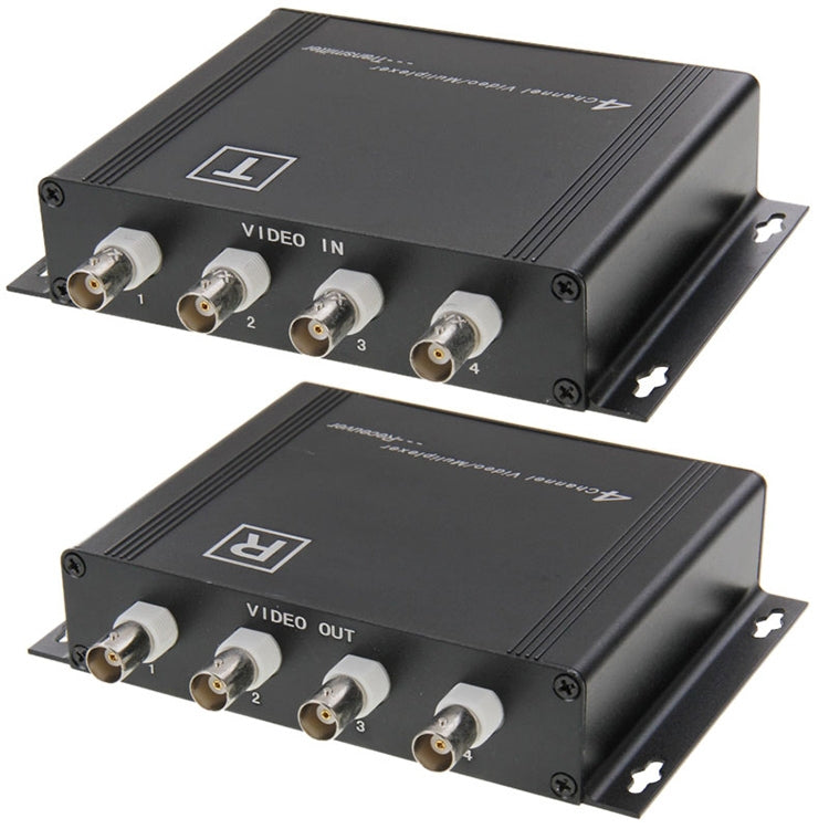 4 Channel Video Multiplexer Transmitter and Receiver(Black) - free shipping - PMC TechLife - Order now!
