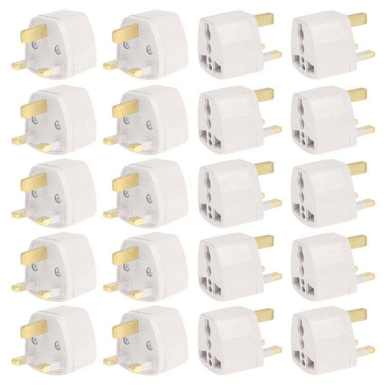 20 PCS Plug Adapter, Travel Power Adapter with UK Socket Plug - Plug Adaptor by PMC TechLife | Online Shopping South Africa | PMC TechLife