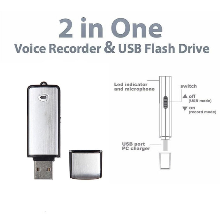 USB Voice Recorder + 8GB USB Flash Disk(Black) - free shipping - PMC TechLife - Order now!