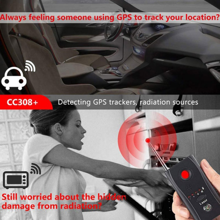 CC308+ Multi-Detector Full-Range All-Round Detector For Hidden Mini Camera / IP Lens/ GMS / RF Signal Detector Finder(Black) - free shipping - PMC TechLife - Order now!