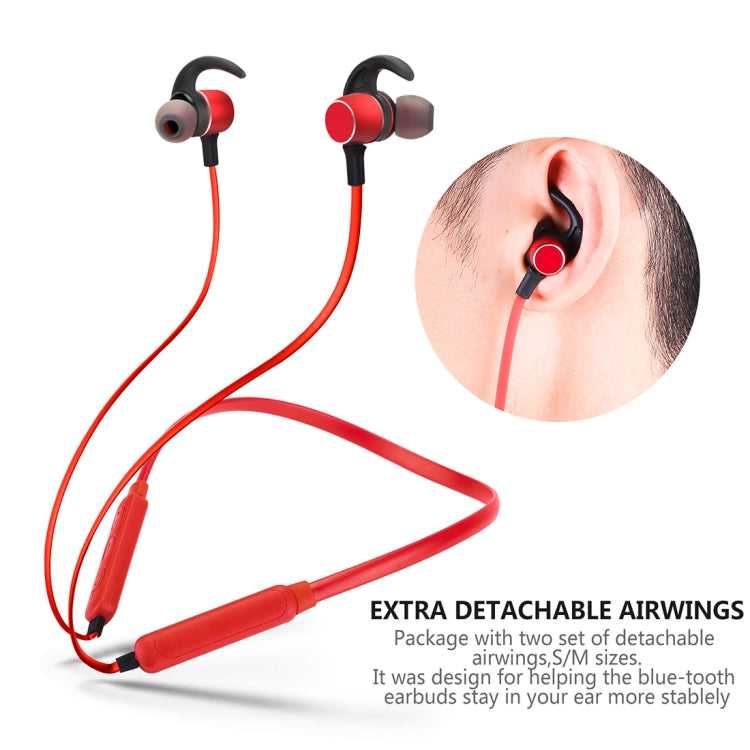 BTH-S8 Sports Style Magnetic Wireless Bluetooth In-Ear Headphones, For iPhone, Galaxy, Huawei, Xiaomi, LG, HTC and Other Smart Phones, Working Distance: 10m(Red) - Sport Earphone by PMC TechLife | Online Shopping South Africa | PMC TechLife