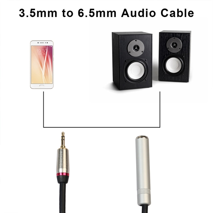 REXLIS TC128MF 3.5mm Male to 6.5mm Female Audio Adapter Cable, Length: 30cm - Audio Adapter by REXLIS | Online Shopping South Africa | PMC TechLife | Buy Now Pay Later Mobicred