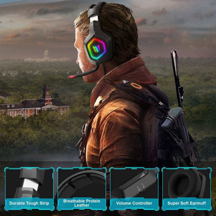 ONIKUMA K10 3.5mm Computer Games Wired Headset with RGB LED Light - free shipping - PMC TechLife - Order now!