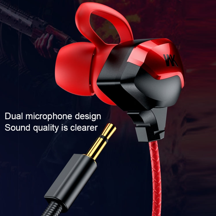 WK ET-Y30 ET Series 3.5mm Elbow In-ear Wired Wire-control Gaming Earphone with Microphone (Black) - Normal Style Earphone by WK | Online Shopping South Africa | PMC TechLife | Buy Now Pay Later Mobicred