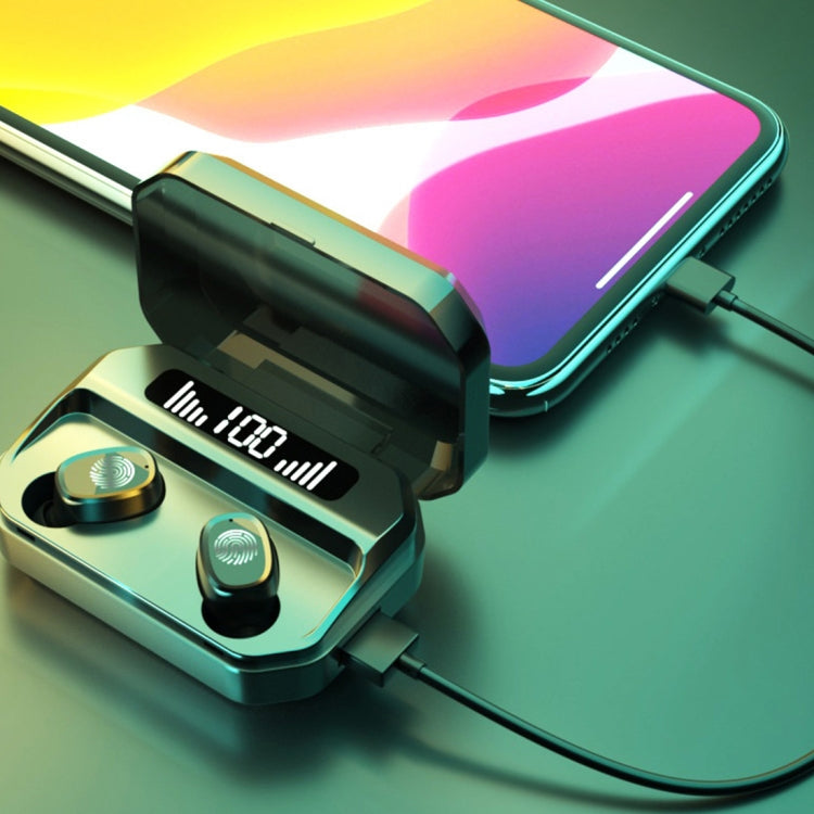 M8 Bluetooth 5.0 TWS Touch Digital Display True Wireless Bluetooth Earphone with Charging Box(Black) - TWS Earphone by PMC TechLife | Online Shopping South Africa | PMC TechLife