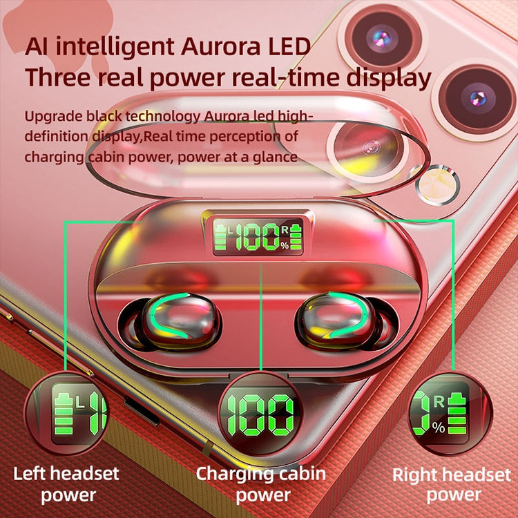 T2 Bluetooth 5.0 TWS Touch Digital Display True Wireless Bluetooth Earphone with Charging Box(Black) - TWS Earphone by PMC TechLife | Online Shopping South Africa | PMC TechLife