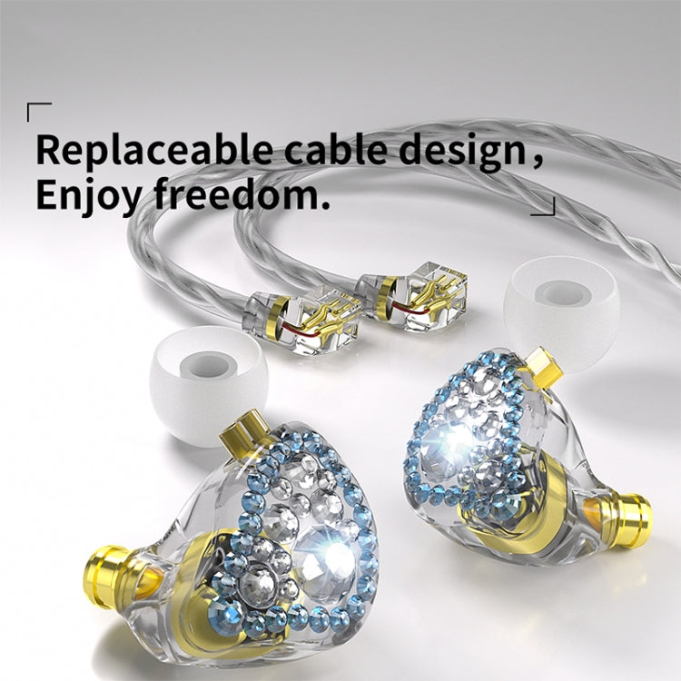 CVJ Liuli 3.5mm In-ear Wired Headset with Microphone, Length 1.25m (Blue) - free shipping - PMC TechLife - Order now!