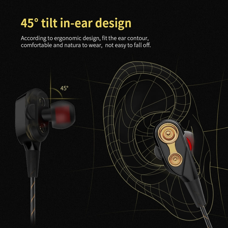 QKZ CK8 HiFi In-ear Four Unit Sports Music Headphones (Black) - free shipping - PMC TechLife - Order now!