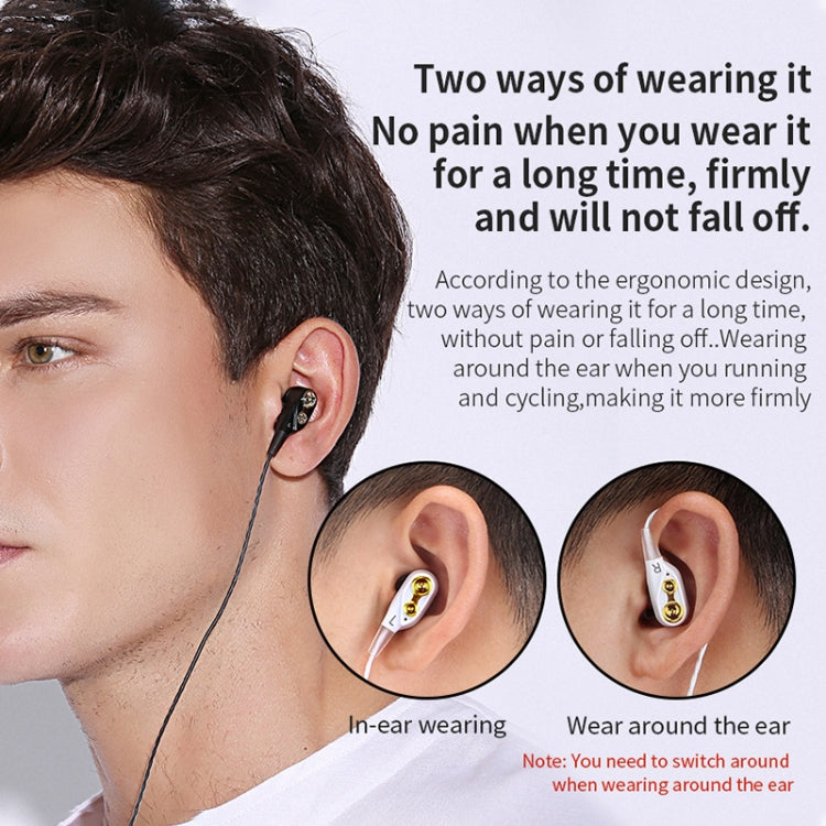 QKZ CK8 HiFi In-ear Four Unit Sports Music Headphones (Gold) - free shipping - PMC TechLife - Order now!