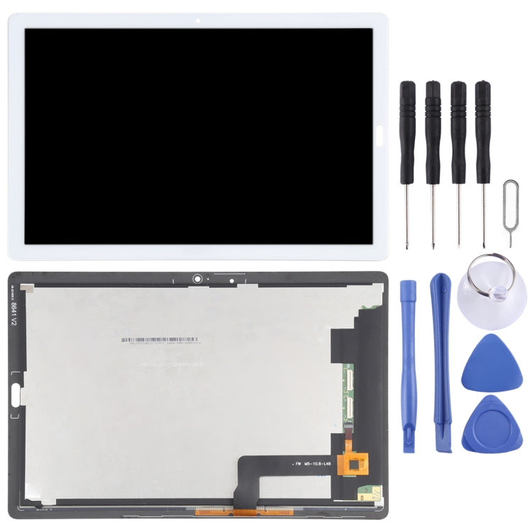 OEM LCD Screen for Huawei MediaPad M5 10.8 inch / CMR-AL19 / CMR-W19 with Digitizer Full Assembly (White) - free shipping - PMC TechLife - Order now!