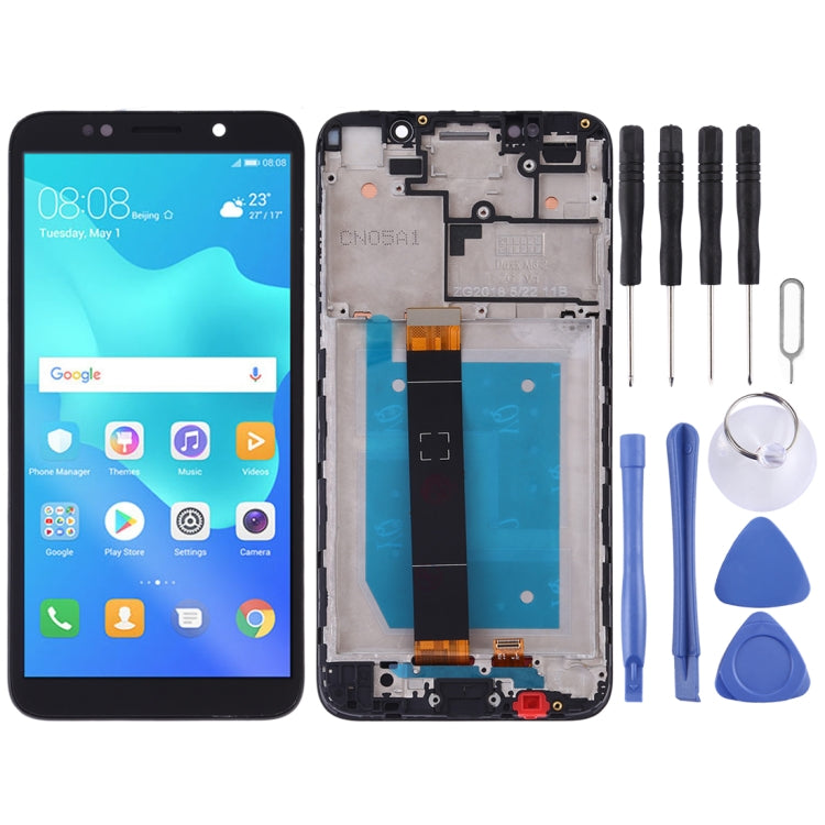 OEM LCD Screen for Huawei Y5 Prime (2018) Digitizer Full Assembly with Frame (Black) - free shipping - PMC TechLife - Order now!