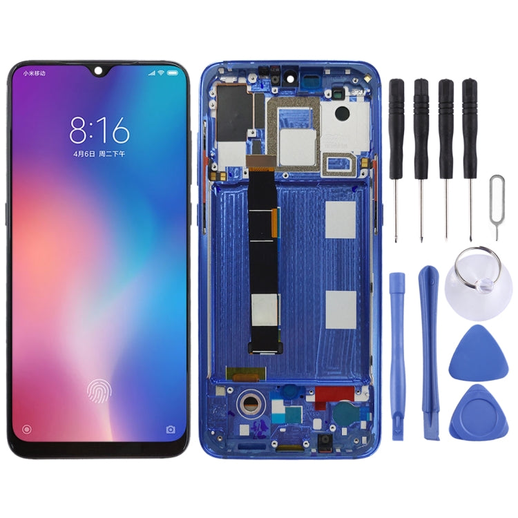 OLED LCD Screen for Xiaomi Mi 9 Digitizer Full Assembly with Frame(Blue) - free shipping - PMC TechLife - Order now!