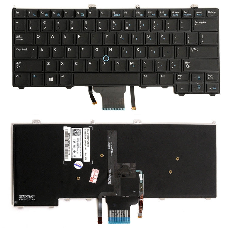 US Version Keyboard with Keyboard Backlight for DELL latitude 12 7000 E7240 E7440 E7420 - Replacement Keyboards by PMC TechLife | Online Shopping South Africa | PMC TechLife