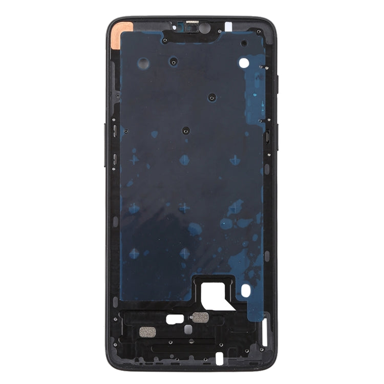 For OnePlus 6 Front Housing LCD Frame Bezel Plate with Side Keys (Frosted Black) - Frame Bezel Plate by PMC TechLife | Online Shopping South Africa | PMC TechLife