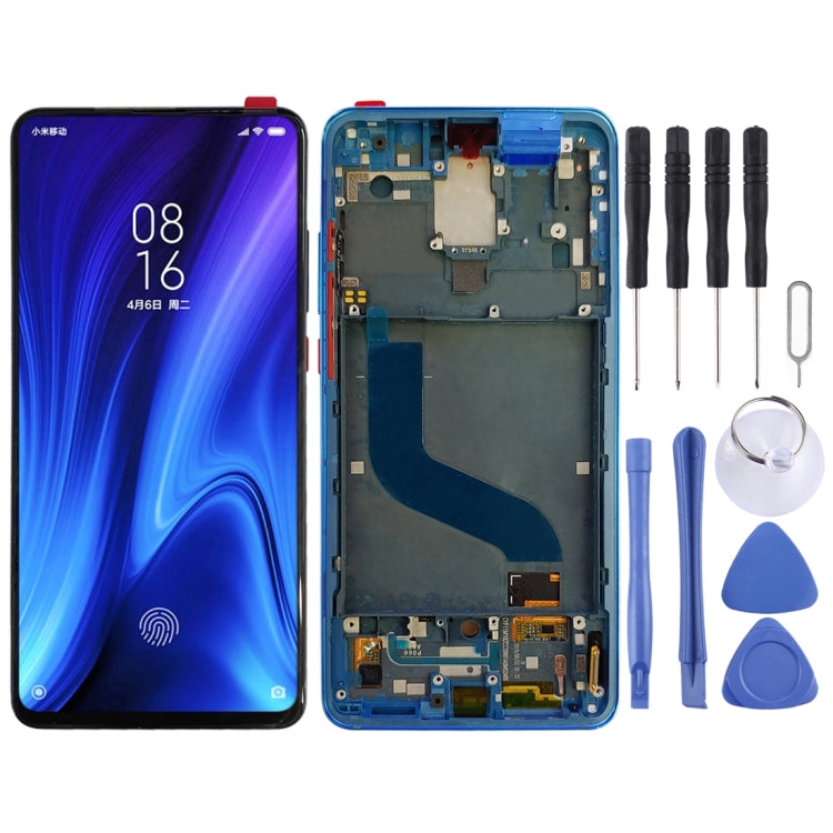 Original AMOLED LCD Screen for Xiaomi 9T Pro / Redmi K20 Pro / Redmi K20 Digitizer Full Assembly with Frame(Blue) - free shipping - PMC TechLife - Order now!
