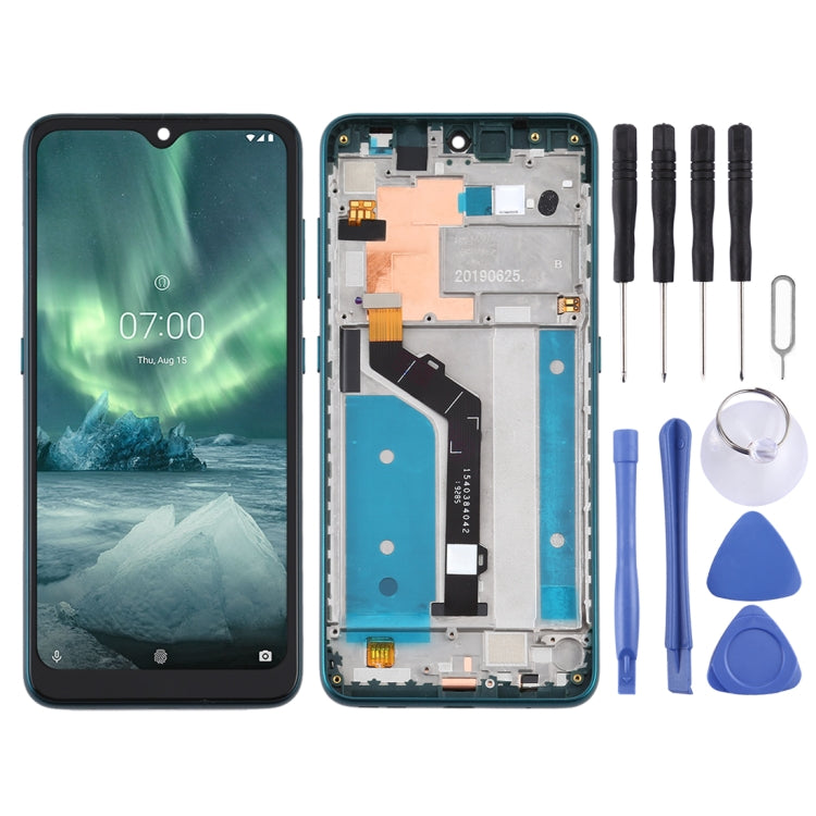TFT LCD Screen for Nokia 7.2 TA-1196 Digitizer Full Assembly with Frame (Green) - free shipping - PMC TechLife - Order now!