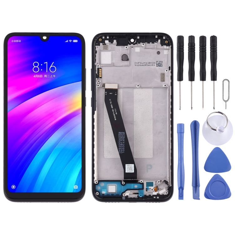 TFT LCD Screen for Xiaomi Redmi 7 Digitizer Full Assembly with Frame(Black) - free shipping - PMC TechLife - Order now!