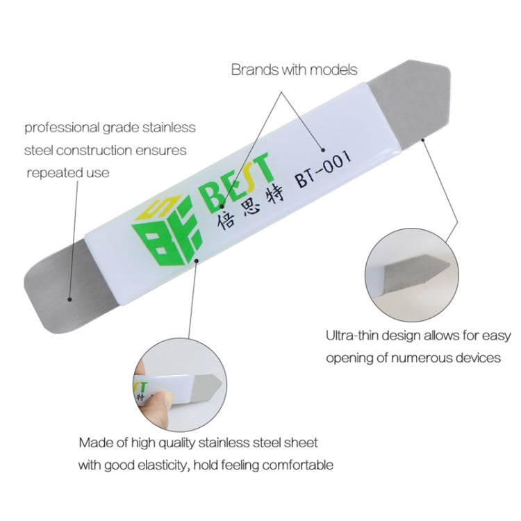 2 PCS BEST BST-001 Stainless Steel Blade Soft Thin Pry Spudger - free shipping - PMC TechLife - Order now!