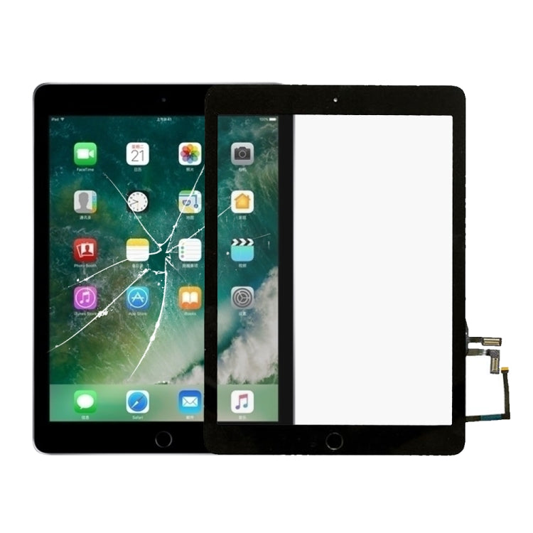 Touch Panel with Home Key Flex Cable for iPad 5 9.7 inch 2017 A1822 A1823(Black) - free shipping - PMC TechLife - Order now!
