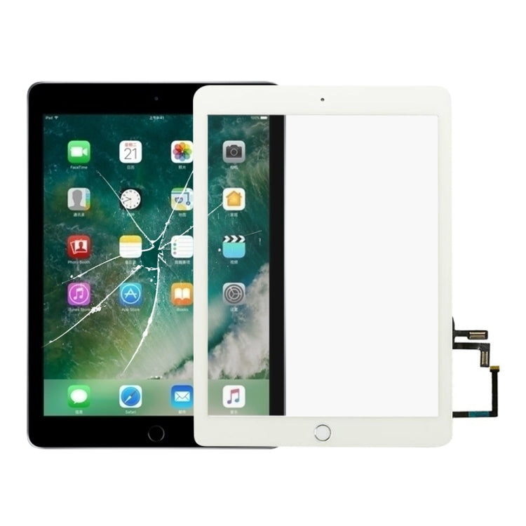 Touch Panel with Home Key Flex Cable for iPad 5 9.7 inch 2017 A1822 A1823(White) - free shipping - PMC TechLife - Order now!