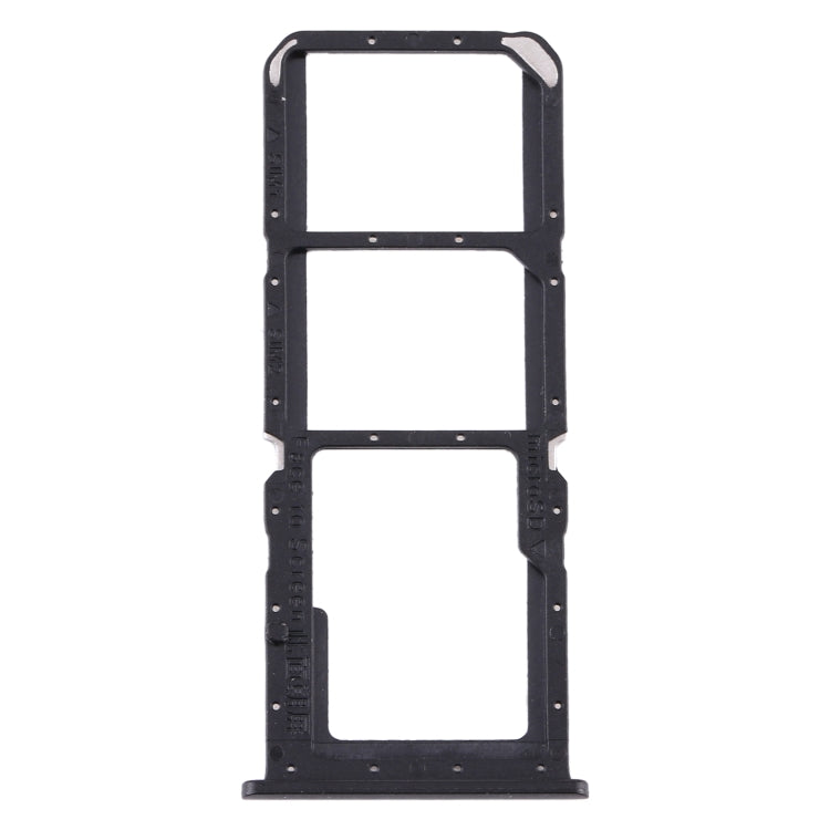 For OPPO A32 / A53 4G / A33 2020 / A53s / A11s PDVM00  SIM Card Tray + SIM Card Tray + Micro SD Card Tray(Black) - Card Tray by PMC TechLife | Online Shopping South Africa | PMC TechLife | Buy Now Pay Later Mobicred
