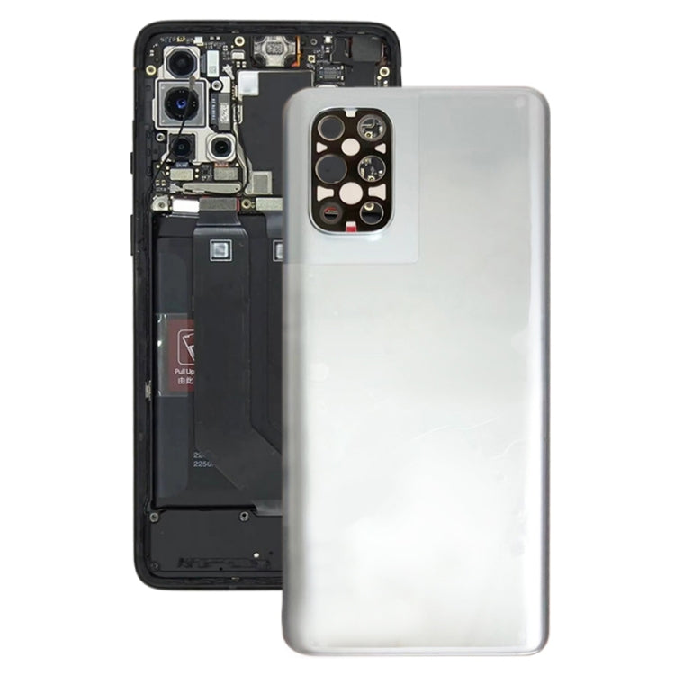 For OnePlus 8T+ 5G Battery Back Cover with Camera Lens Cover (Silver) - Back Cover by PMC TechLife | Online Shopping South Africa | PMC TechLife