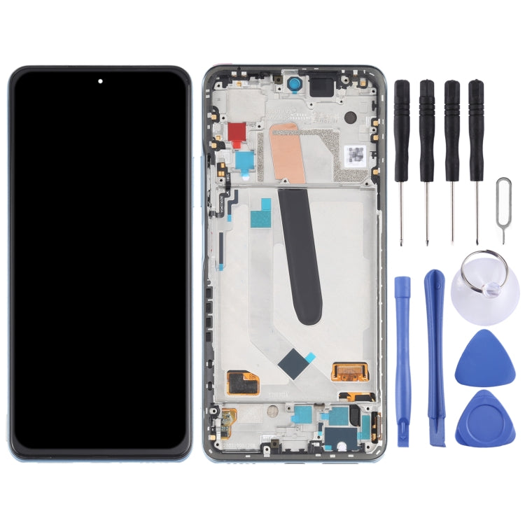 AMOLED Material Original LCD Screen and Digitizer Full Assembly With Frame for Xiaomi Redmi K40 / Redmi K40 Pro / Redmi K40 Pro+ / Mi 11i / Poco F3 / M2012K11AC M2012K11C M2012K11AG M2012K11G(Blue) - free shipping - PMC TechLife - Order now!