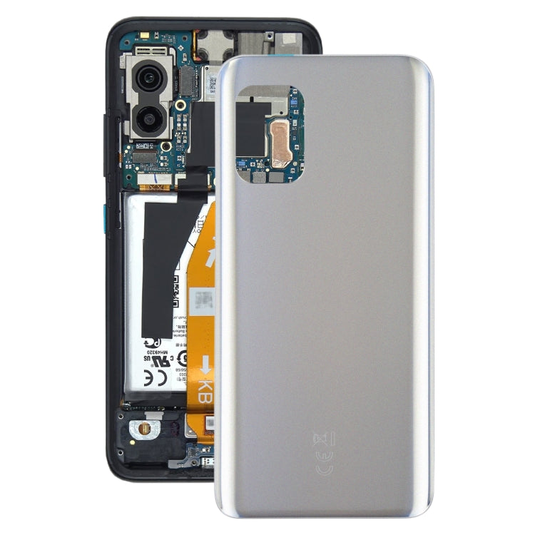 Glass Battery Back Cover with Adhesive for Asus Zenfone 8 ZS590KS(Frosted Silver) - Back Cover by PMC TechLife | Online Shopping South Africa | PMC TechLife