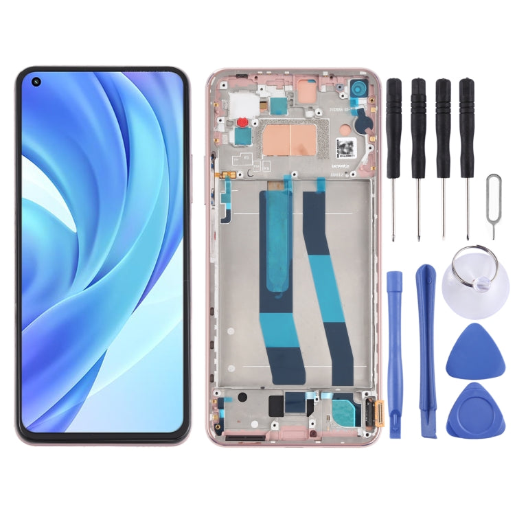Original LCD Screen for Xiaomi Mi 11 Lite 4G/11 Lite 5G NE M2101K9AG M2101K9AI Digitizer Full Assembly with Frame(Gold) - free shipping - PMC TechLife - Order now!