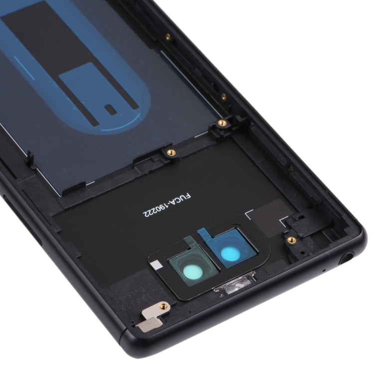 For Sony Xperia 8 Battery Back Cover with Middle Frame & Camera Lens Cover(Black) - Back Cover by PMC TechLife | Online Shopping South Africa | PMC TechLife
