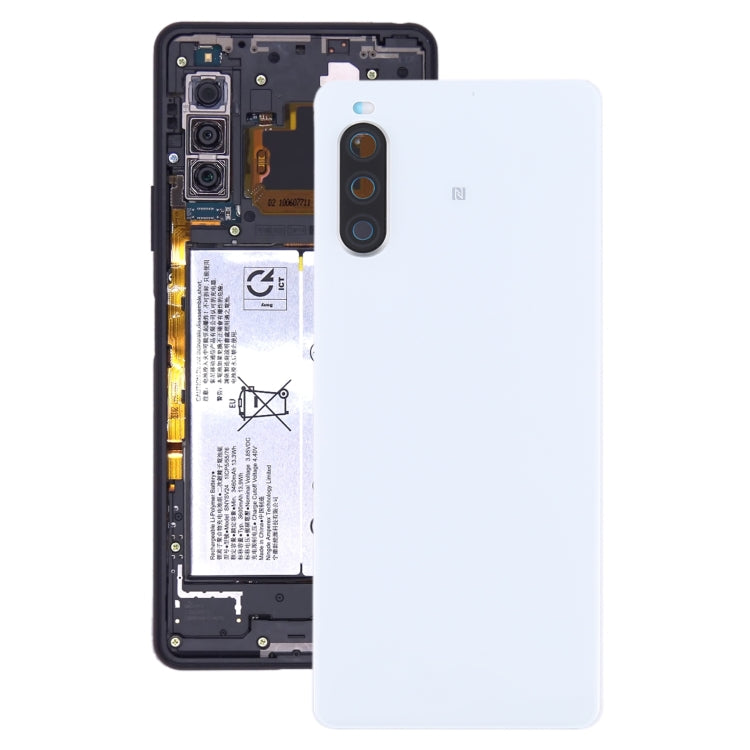 Original Battery Back Cover with Fingerprint for Sony Xperia 10 II(White) - Back Cover by PMC TechLife | Online Shopping South Africa | PMC TechLife